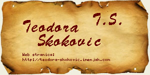 Teodora Skoković vizit kartica